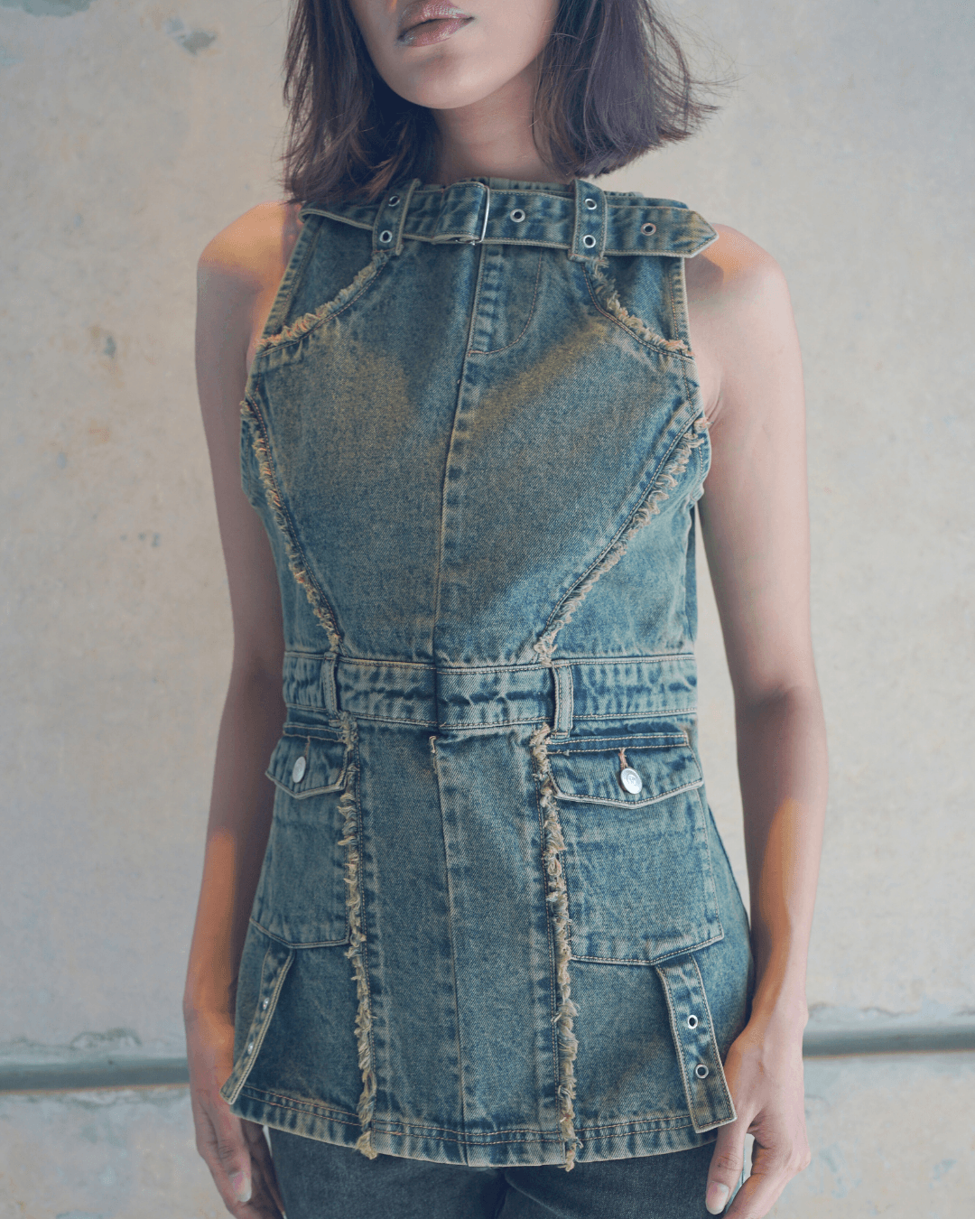 Denim Dress Top - Arka Studio