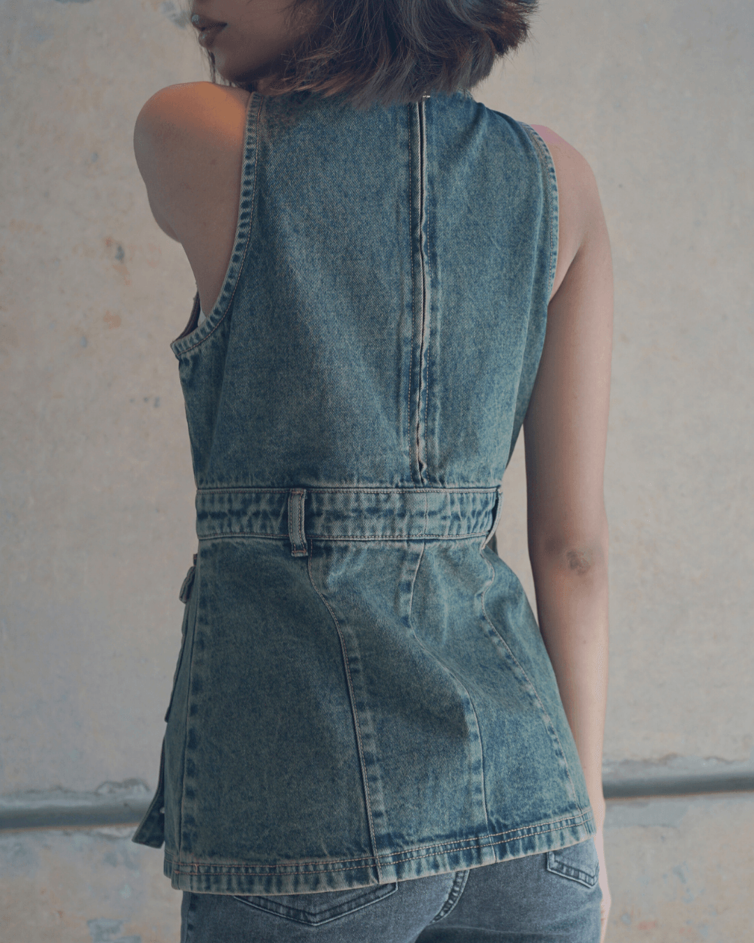 Denim Dress Top - Arka Studio