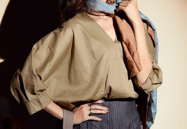 Spring Olive Blouse - Arka Studio