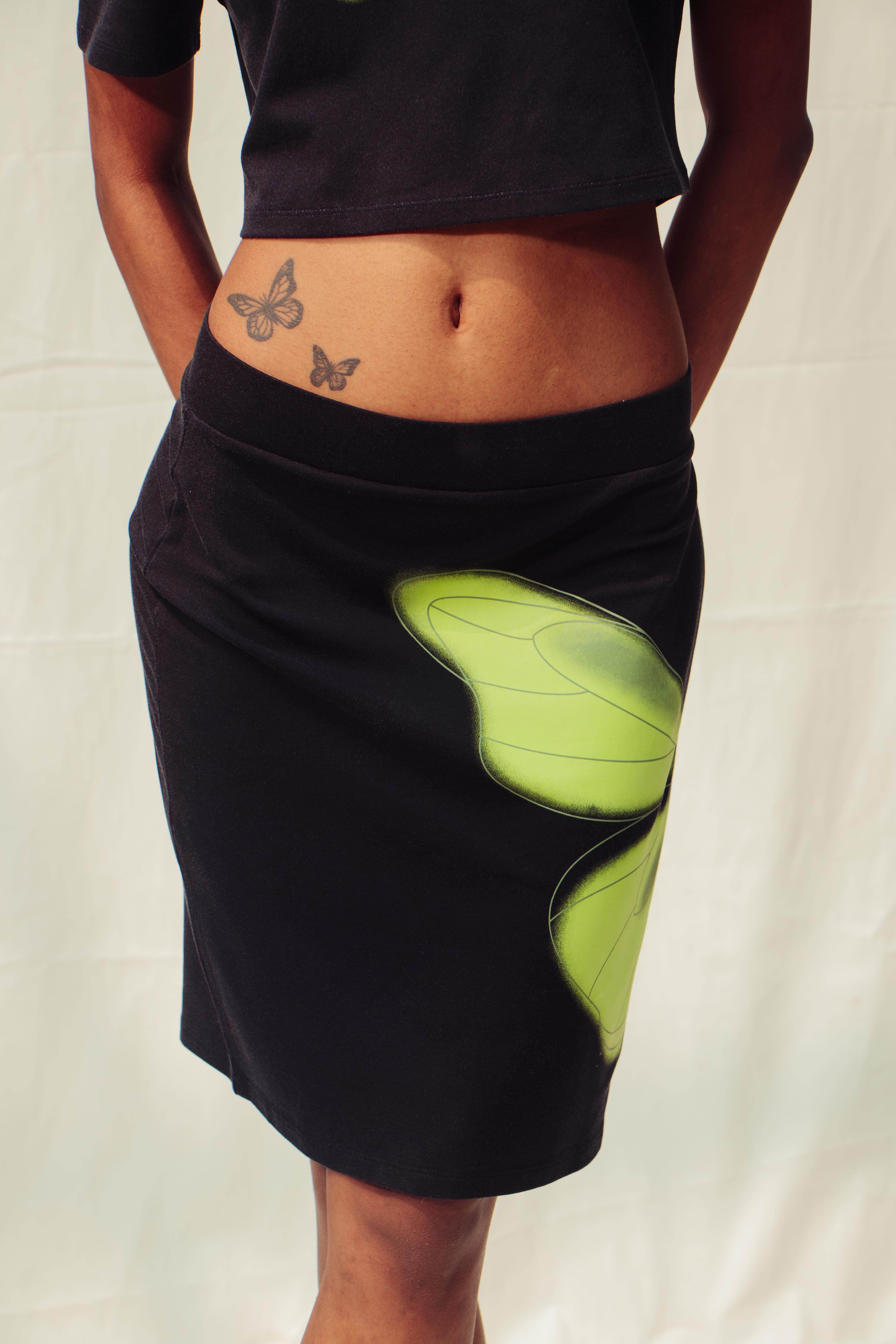 Glow In The Dark Midi Skirt - Arka Studio