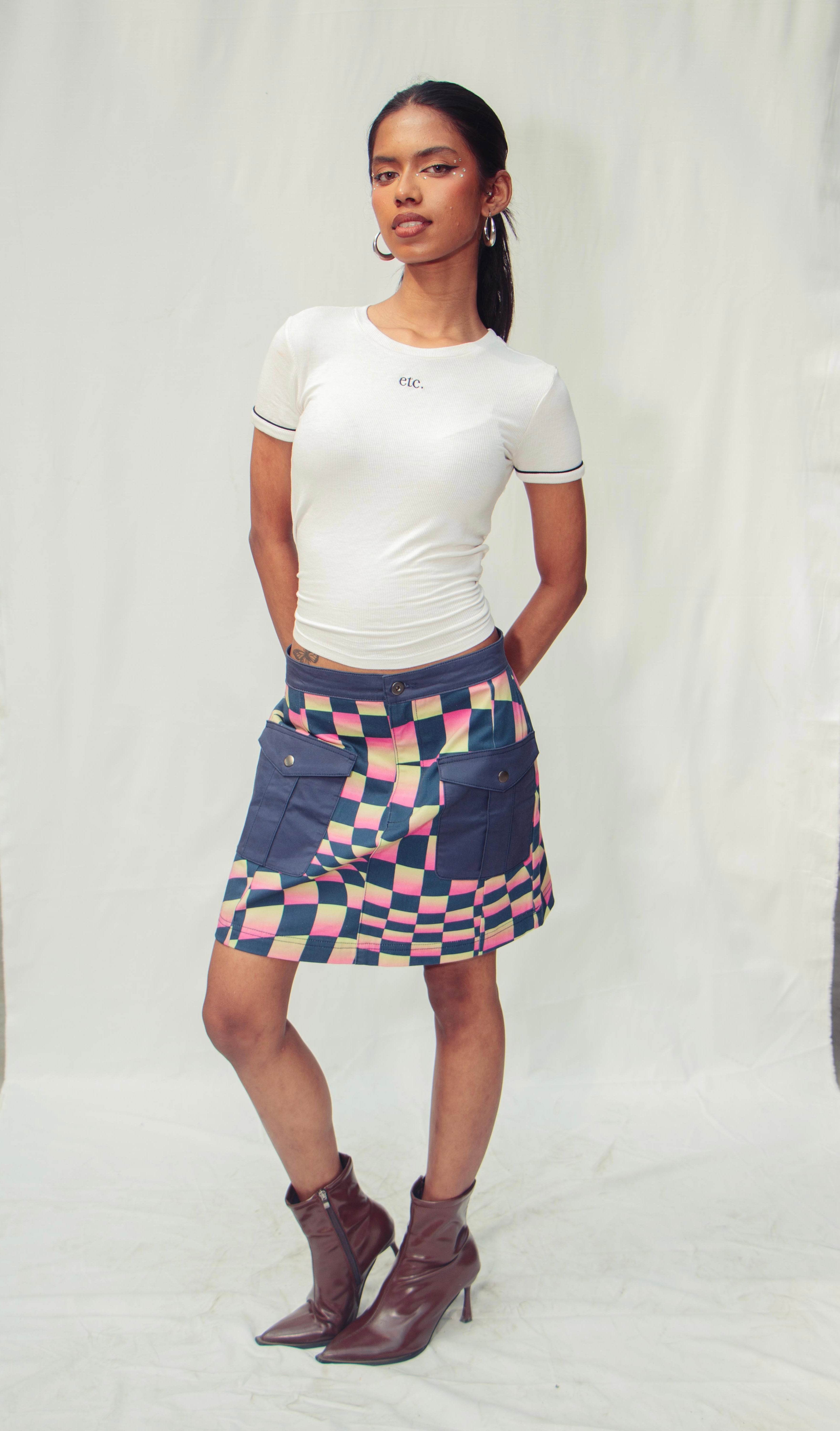 Checkered Skirt - Arka Studio