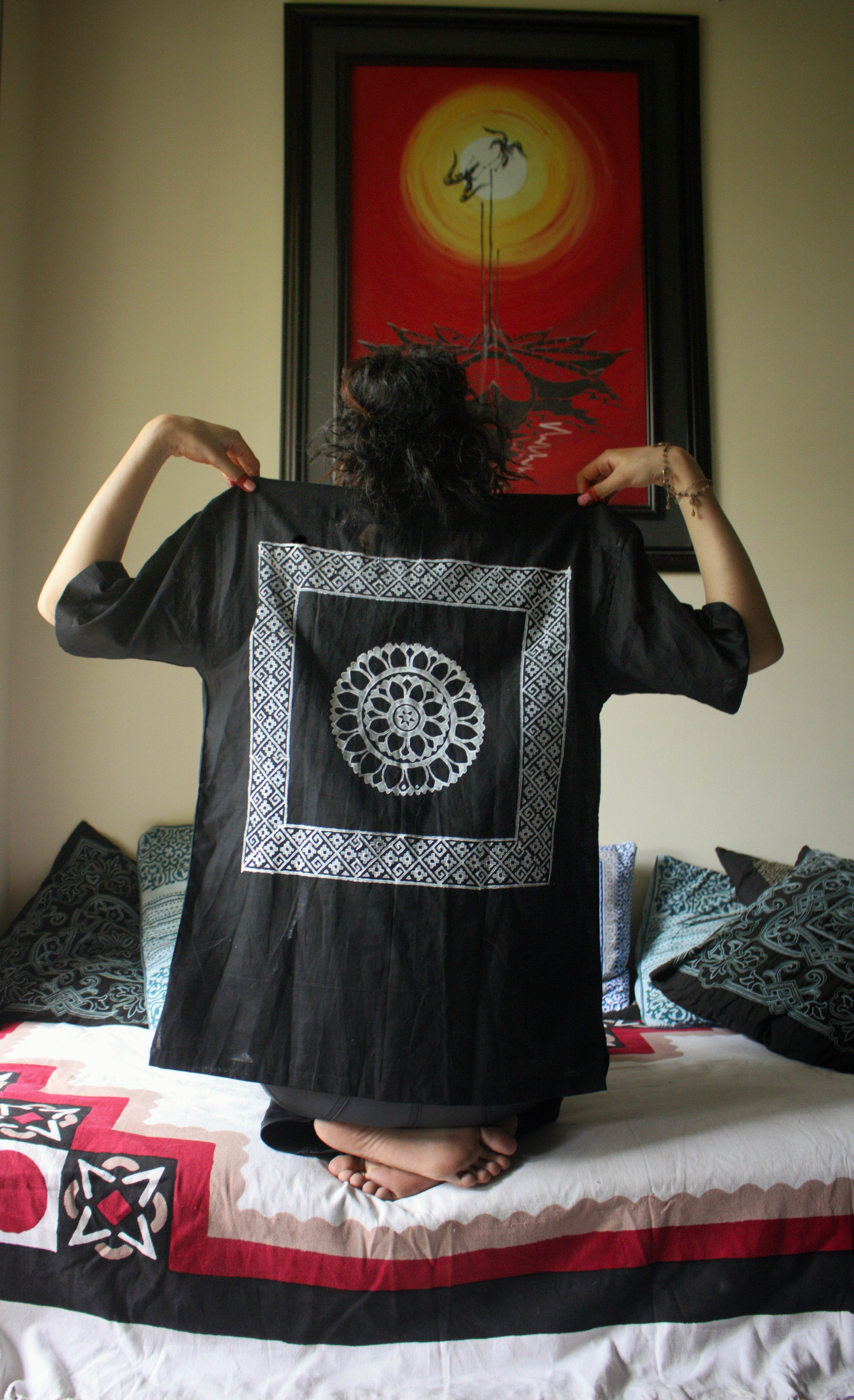 Black Jamdani Shirt - Arka Studio