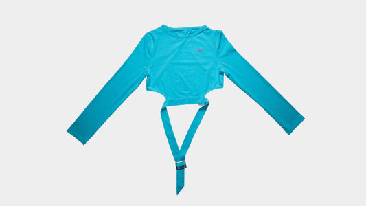 AMI Blue Backless Top - Arka Studio