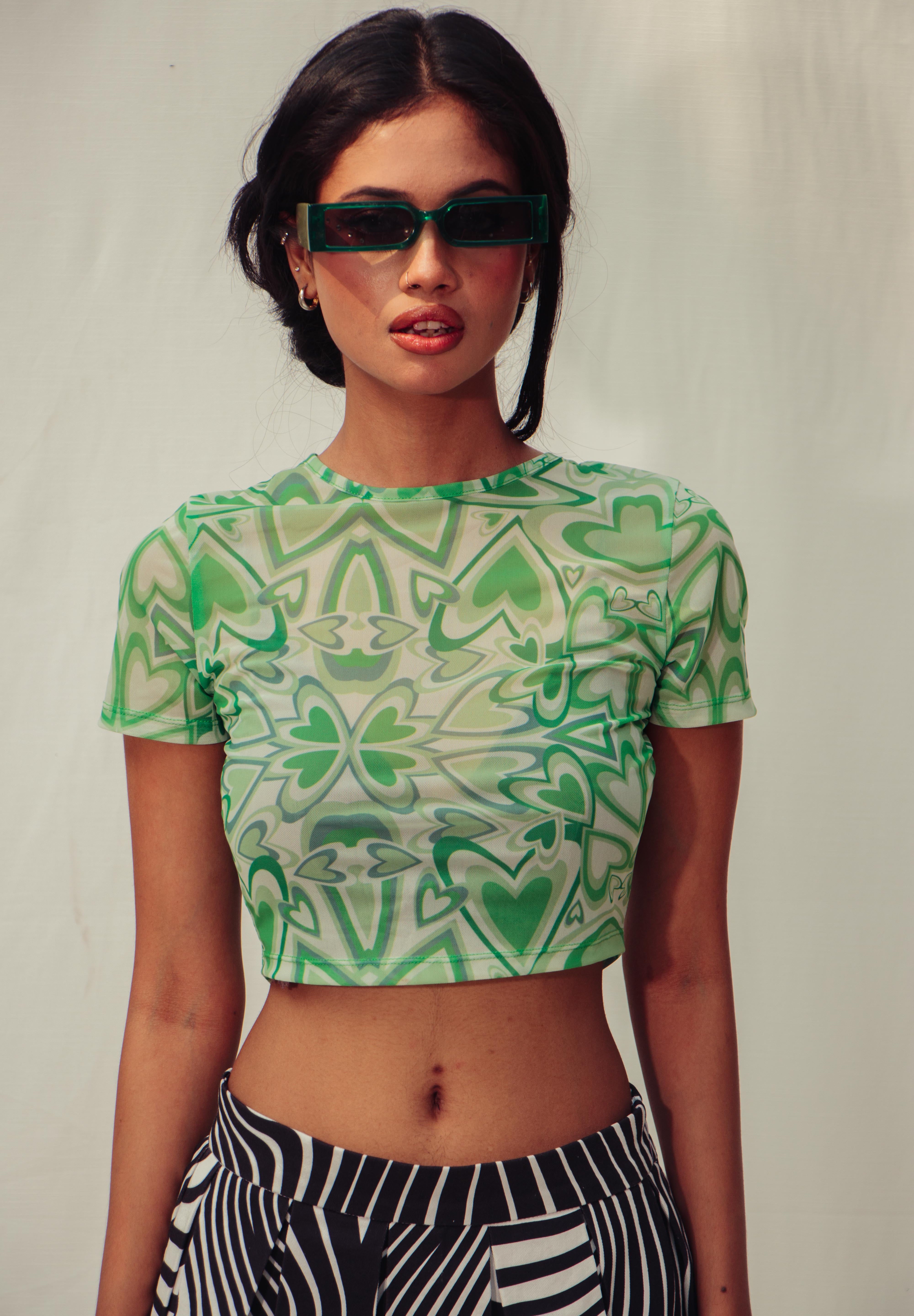 Green Mesh Top