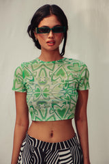 Green Mesh Top