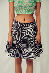 Spiral Pleated Midi Skirt