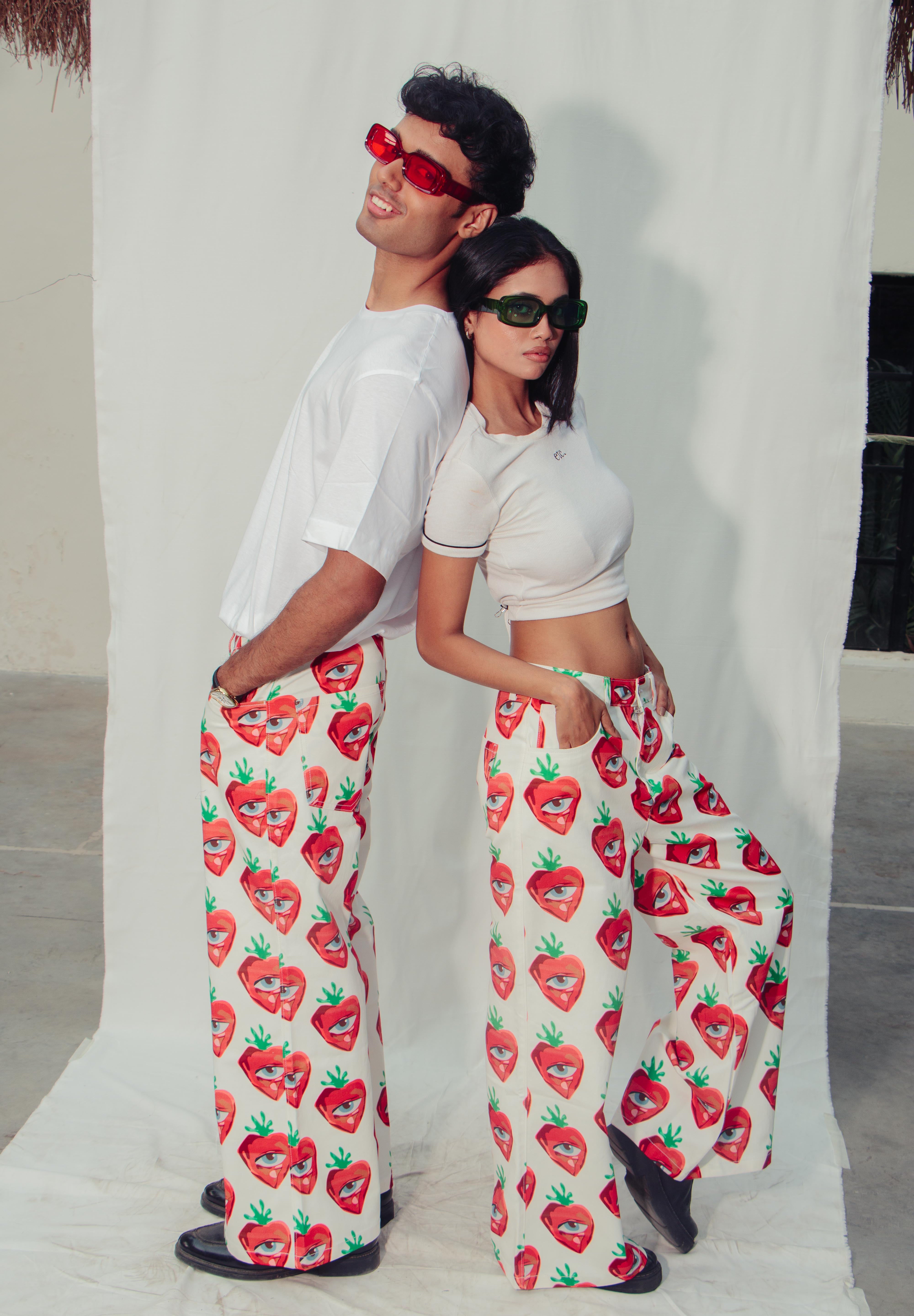 AMI Strawberry Flare Pant