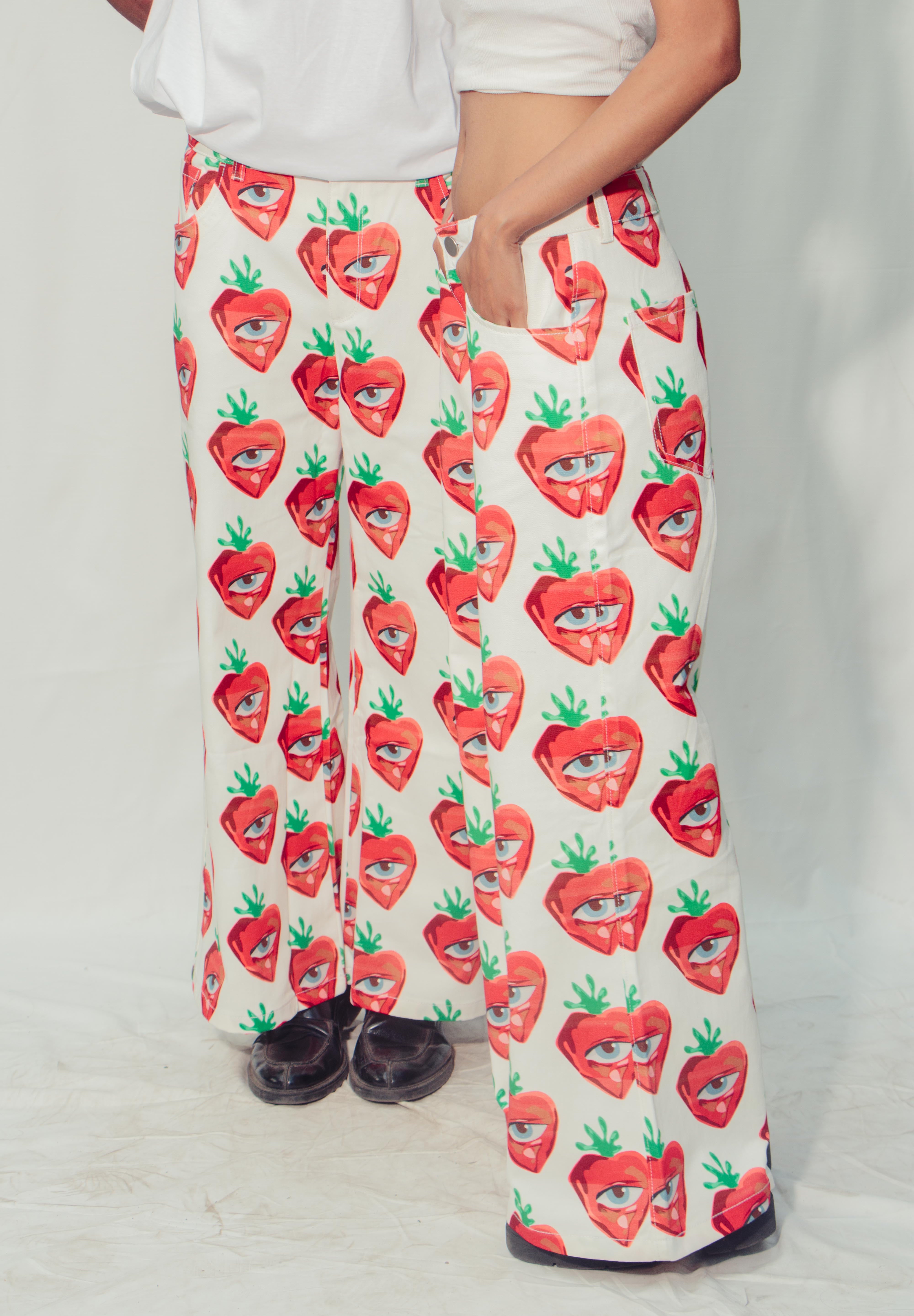 AMI Strawberry Flare Pant