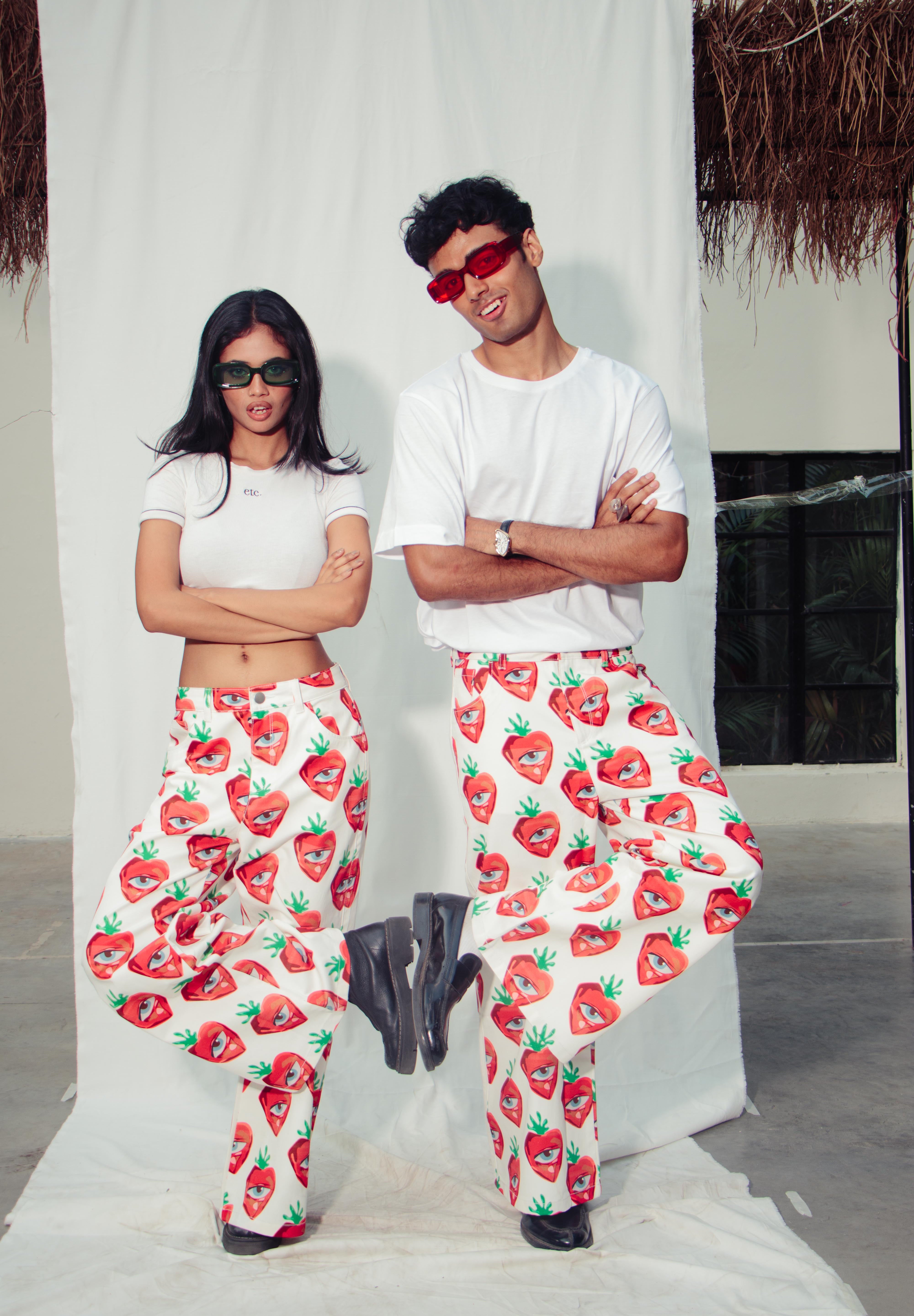 AMI Strawberry Flare Pant